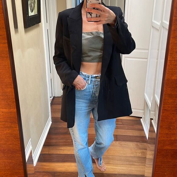 NWT ZARA Silky Crop Top Medium - Picture 6 of 8